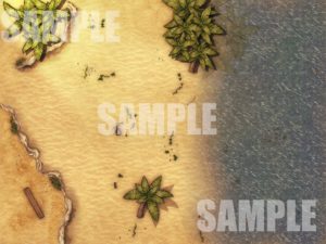 Sweltering hot beach battlemap ttprg