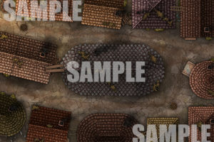 City streets TTRPG Battle Map