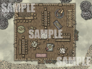 TTRPG battlemap of an Inn