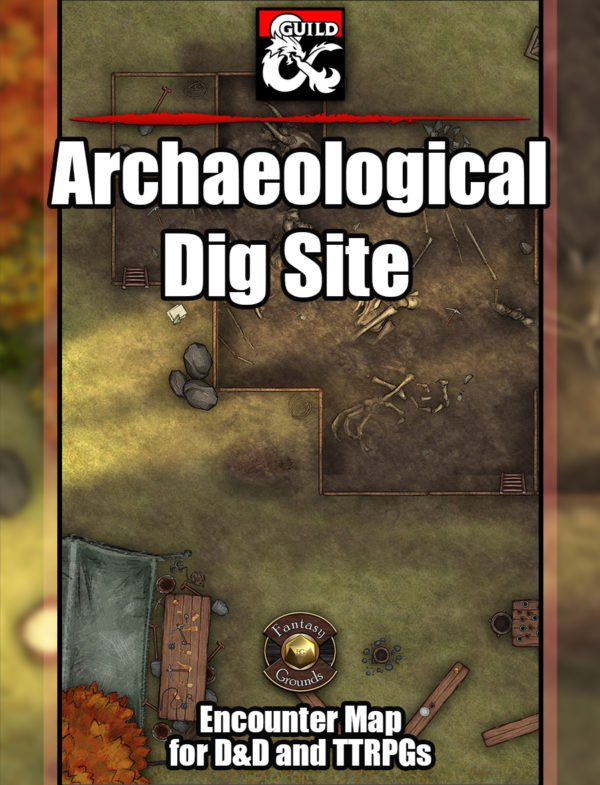 Archaeological dig site TTRPG map
