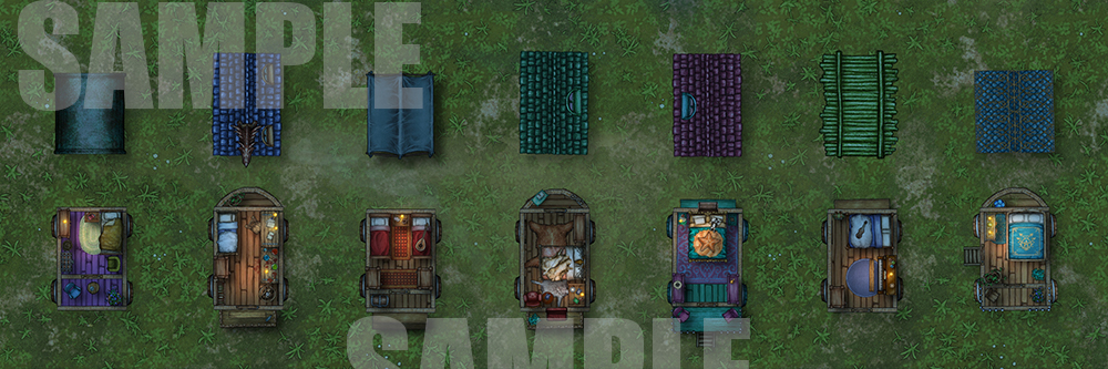 Caravan wagons battle map