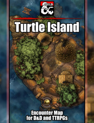 Turtle island TTRPG battle encounter map