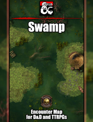 Swamp map cover - Ruins of Berez - battlemap for TTRPGs