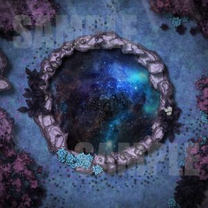 Cosmic galaxy well battle map for D&D or pathfinder with fantasy grounds support