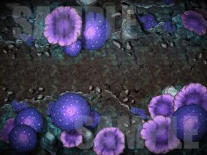 underdark mushrooms battle map encounter for D&D