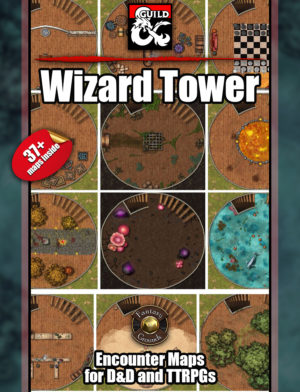 Endless wizard tower battle map for D&D with 37 floors and animation