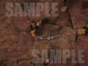 Fiery dragon battle map encounter for D&D