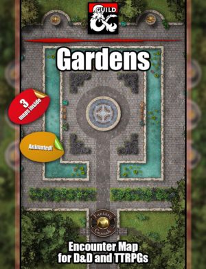 Gardens battle map cover from Angela Maps