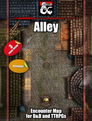 Alley D&D battle map cover from Angela Maps