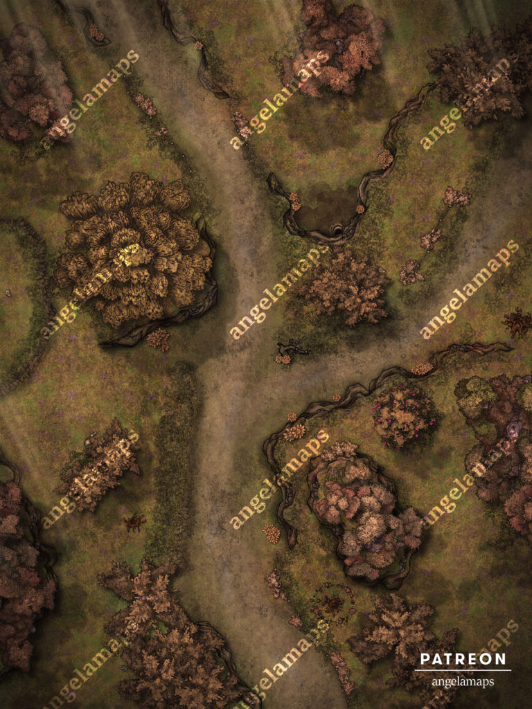 Beautiful crossroads battle map in autumn by Angela Maps