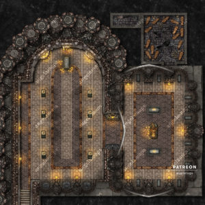 Crypt of the Queen battle map pristine version by Angela Maps 