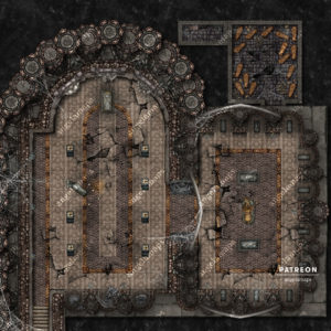 Crypt of the Queen battle map unkept version by Angela Maps 
