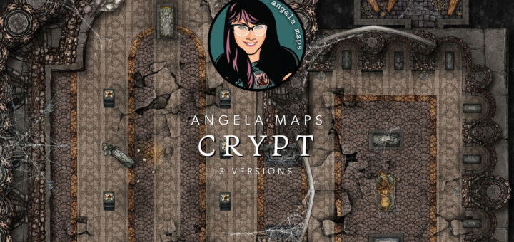 Crypt battle map by Angela Maps