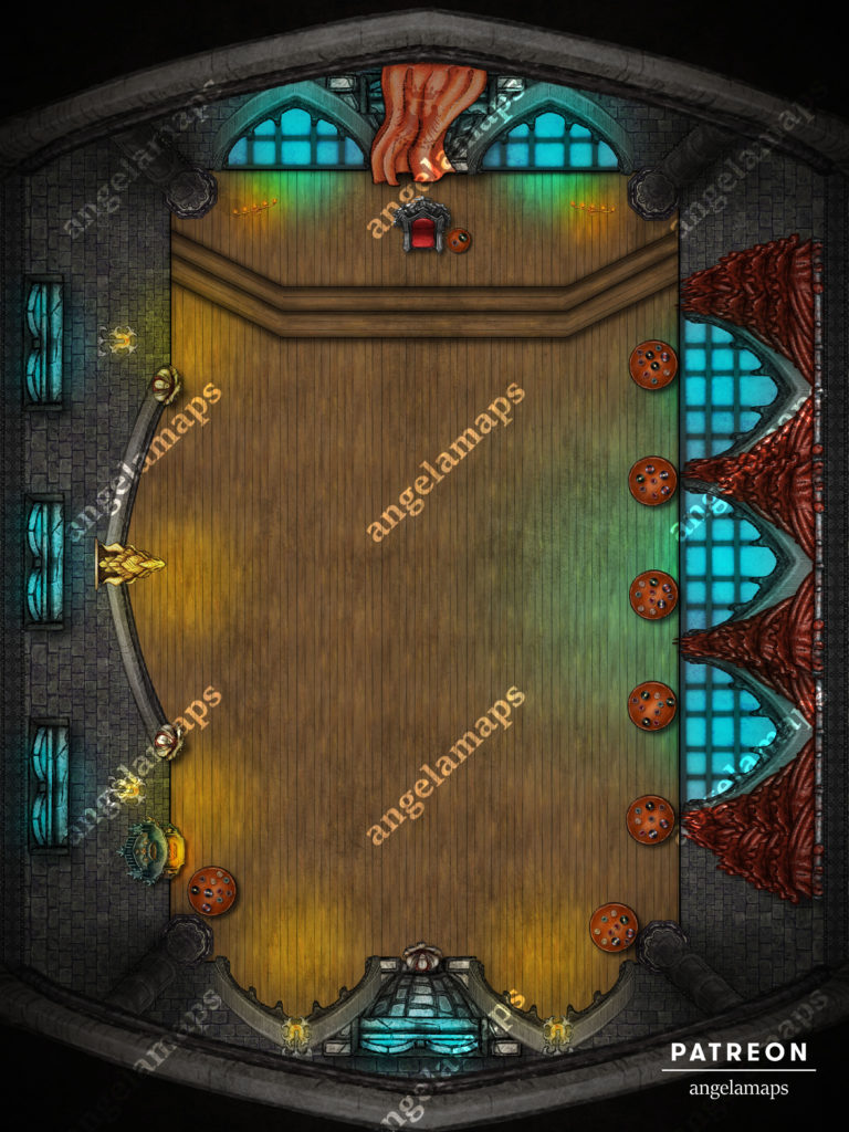 Ballroom battle map for ttrpgs